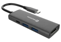 Hub USB-C Swissten 4 in 1 (USB-C 100W HDMI 4K 2X USB-A) in alluminio (1 of 5)