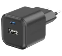 Adaptador de energia Swissten GAN 1x USB-C 35W PD + 1x USB-A 27W QC Preto (1 of 3)