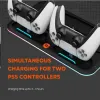 CANYON многофункциональная охлаждающая подставка для PS5 зарядка 2 контроллеров PS5 RGB подсветка белая thumbnail (12 of 12)