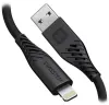 Cable de datos Swissten de silicona blanda con conector USB Lightning de 1,5 m y 60 W, color negro