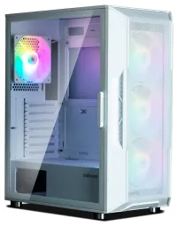 Gabinete Zalman I3 Neo torre média ATX 4x120 RGB 2xUSB 3.0 1xUSB 2.0 vidro lateral branco (1 of 3)