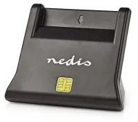 NEDIS čítačka čipových kariet CRDRU2SM3BK Smart Card ID-1 eObčanka štandardné biometrické čipy USB 2.0 čierna (1 of 5)