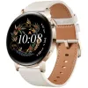 Horloge GT3 42 mm goud met wit lederen band