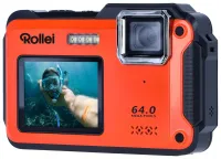 Rollei Sportsline 64 Selfie 64 MPix 16x zoom 28" LCD+ 2" LCD Vídeo 4K Resistente al agua 5m Naranja (1 of 6)