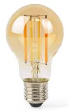 NEDIS Wi-Fi smart LED filament bulb E27 A60 7W 806lm warm white 1800 - 3000K glass gold