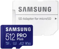 Samsung micro SDXC card 512 GB PRO Plus + SD adapter (1 of 2)