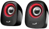 GENIUS-kaiutin SP-Q160 Red 2.0 6W USB virtalähde 3.5mm liitäntä musta-punainen