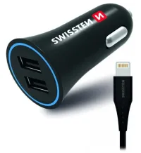 Swissten cl adapter 24a power 2x usb + lightning kabel (1 of 3)