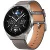 Horloge GT3 Pro 46 mm licht titanium kast grijze leren band