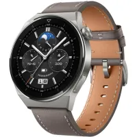 Montre GT3 Pro 46 mm boîtier en titane léger bracelet en cuir gris (1 of 5)