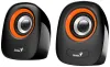 Enceinte GENIUS SP-Q160 Orange 2.0 6W Alimentation USB Jack 3,5 mm noir-orange