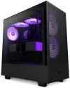 NZXT fodral H5 Flow RGB edition 2x120 mm fläkt USB 3.0 USB-C 3.1 RGB transparent sidonätpanel svart thumbnail (1 of 5)