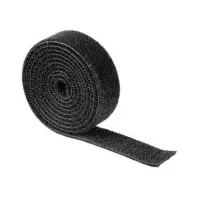 HAMA Universal Spannband fir Kabelen, Schnouer an aner Velcro 1m schwaarz (1 of 2)