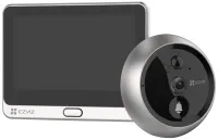 EZVIZ Smart Video Door Phone DP2C Wi-Fi-kamera 1080p H.265 Peephole Doorbell IR Jopa 5m PIR LCD 4,3" hopea (1 of 6)