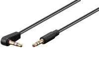 PremiumCord Kaapeliliitin 3,5 mm - 3,5 mm liitin 90° M M 1m musta (1 of 1)