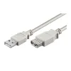 Câble d'extension PremiumCord USB2.0 A-A (A-M A-F) 5m gris