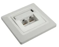 Solarix SX9-2-5E-UTP-WH Ethernet Гнездо под мазилката 2xRJ45 STP c5e (1 of 1)