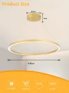 IMMAX NEO FINO SMART Hanging Luminaire 1 Circle 80cm 60W Gold Zigbee 3.0 Tuya thumbnail (8 of 8)