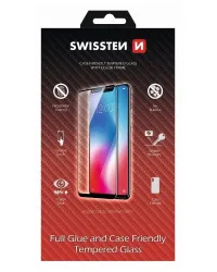 Swissten sklo Full glue Color Frame Case Friendly Apple iPhone 14 Pro MAX čierne (1 of 1)