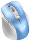 GenIUS Ergo 9000S Pro Light Blue Dual Bluetooth + 24GHz 2400 dpi Gan Sreang 6 Cnaipe In-athluchtaithe RGB Gorm Bán thumbnail (3 of 7)