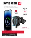 Swissten magnetski nosač za ventilaciju automobila magstick compact s bežičnim punjenjem 15w 75w (kompatibilan s magsafeom) thumbnail (5 of 5)