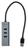 I-tec USB 3.0 HUB METAL 3 USB 3.0 port a Gigabit Ethernet adapterhez (RJ45) szürke thumbnail (2 of 3)