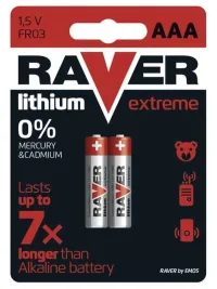 GP liitiumaku 15V RAVER AAA (R03) Extreme 2 tk (1 of 1)