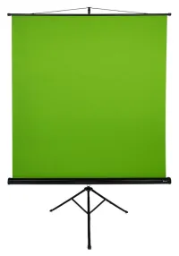 AROZZI Green Screen tela verde para fotógrafos e streamers tripé móvel 90" (228 cm) caixa 157 x 157 cm preta (1 of 3)