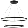 Solas pendant IMMAX NEO FINO SMART 2 chiorcal 60+80cm 93W dubh Zigbee 3.0 TUYA