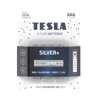 Щелочная батарейка TESLA SILVER+ AAA (блистер с микрокарандашом LR03) 4 шт. (1 of 1)