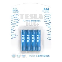 TESLA BLUE+ cinko anglies AAA baterija (R03 mikro pieštukų lizdinė plokštelė) 4 vnt. (1 of 1)