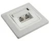 Solarix SX9-2-6-STP-WH Ethernet Flush-mounted Socket 2xRJ45 STP c6