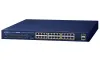 Planet GSW-2620HP PoE-kytkin 24x1Gb + 2x SFP 1Gb VLAN-laajennustila 10Mb-250m 802.3at 802.3az 240W PoE Budget