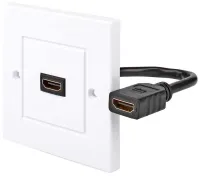 NEDIS wall box HDMI 1x HDMI socket 4K@60Hz 18 Gbps позолочена коробка чорно-біла (1 of 3)