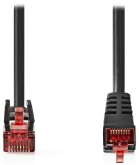 NEDIS network cable CAT6 plug RJ45 - plug RJ45 angled on one side black 2 m (1 of 2)