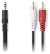 NEDIS redukční stereo audio kabel s jackem zástrčka 35 mm 2x zástrčka RCA černý bulk 5m