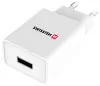 Сетевой адаптер Swissten Smart Ic 1X Usb 1A Кабель питания + передача данных Usb Lightning 1,2 м Белый