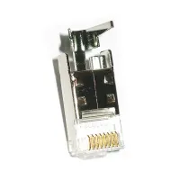 Conector STP RJ45 Cat6 com clipe de pressão (1 of 2)