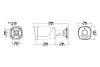 Uniarch by Uniview IP-kamera IPC-B233-APF40W Bullet 3Mpx-objektiv 4mm 1080p Dobbeltfarve IP67 IR50 PoE Onvif thumbnail (2 of 2)