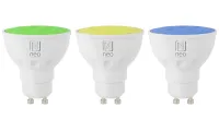 IMMAX NEO SMART набір 3x LED лампочки GU10 6W RGB+CCT колір і білий диммований Wi-Fi TUYA (1 of 5)