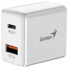 GENIUS snellaadset PD-20ACP 20W snelladen USB-C PD3.0 USB-A QC3.0 1m kabel USB-C USB-C wit