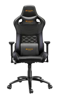 CANYON Gaming chair NIGHTFALL PU leather metal frame 90-150° 3D backrest gas lift class 4 black-orange (1 of 7)