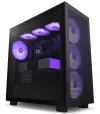 NZXT skříň H7 Flow RGB edition ATX 3x 140 mm fan USB-C 2x USB prosklená bočnice mesh panel RGB černá