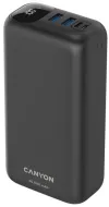 CANYON maitinimo blokas PB-301 30 000 mAh Li-poly QC 3.0 ir PD 20 W ekranas Į USB-C + micro USB Out 1x USB-C + 2x USB-A black