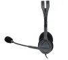 Logitech Headset Stereo H111 wired headphones + microphone 3.5 mm jack gray thumbnail (2 of 2)