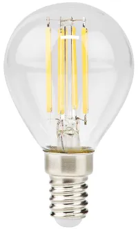 Żarówka LED NEDIS E14 G45 45 W 220 V 470 lm 2700 K możliwość ściemniania ciepła biel styl retro przezroczysta (1 of 2)