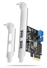 Rialaitheoir AXAGON chuig PCIe le haghaidh 2x USB Cineál-A 2x USB inmheánach USB 5Gbps PCEU-232RS SP & sliseanna LP Renesas (1 of 4)