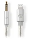 NEDIS PROFIGOLD Apple Lightning 8pin cable with adapter Apple Lightning plug - 35 mm jack plug nylon BOX 1m thumbnail (2 of 2)