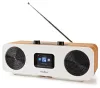 NEDIS internetiraadio võimsus 34W FM DAB+ Internet Bluetooth Wi-Fi USB 35mm pesa valge puit thumbnail (1 of 6)