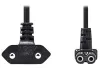 NEDIS-Stromkabel für Adapter Euro-Stecker - Stecker IEC-320-C7 Winkel-Winkel zweizeilig schwarz Bulk 3 m